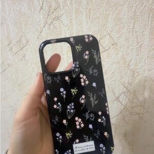 Floral Black Phone Case